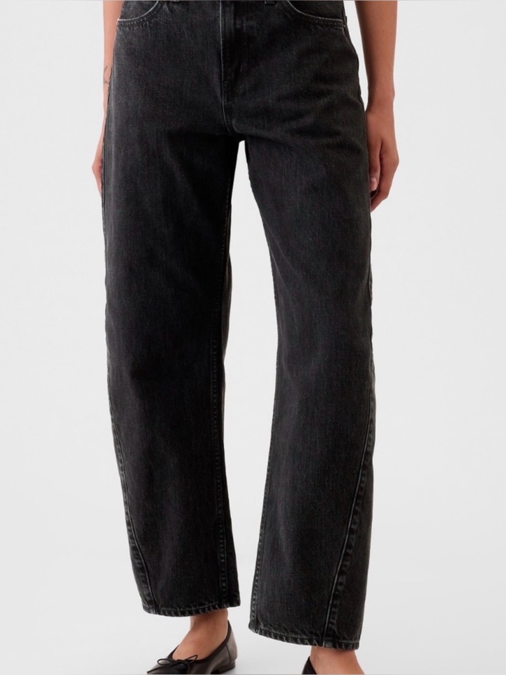 GAP Curvy Barrel High Rise Jeans - Black gray Size 28 / 8 Reg